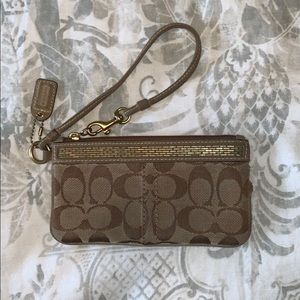 Coach Wristlet with Gold Band